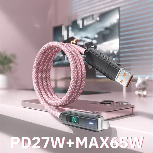 Fast Charging Self Rolling Magnetic Data Cable