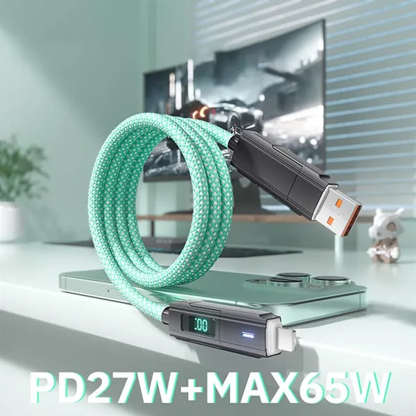Fast Charging Self Rolling Magnetic Data Cable