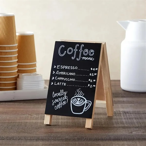 Foldable Double-Sided Chalkboard Stand