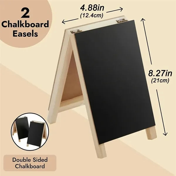 Foldable Double-Sided Chalkboard Stand