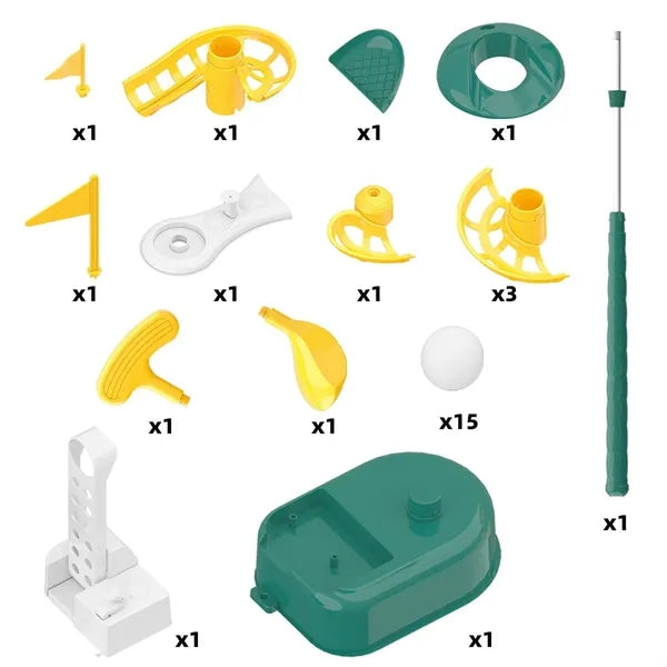Portable Retractable Educational Kids Golf Toy Set