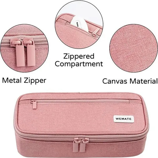 Canvas Pencil Case - Aesthetic Design & Large Capacity