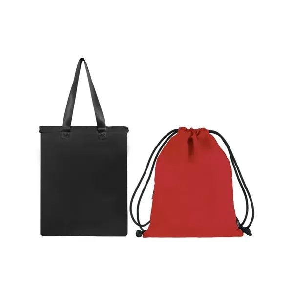 RPET Tote & Drawstring Bag Set