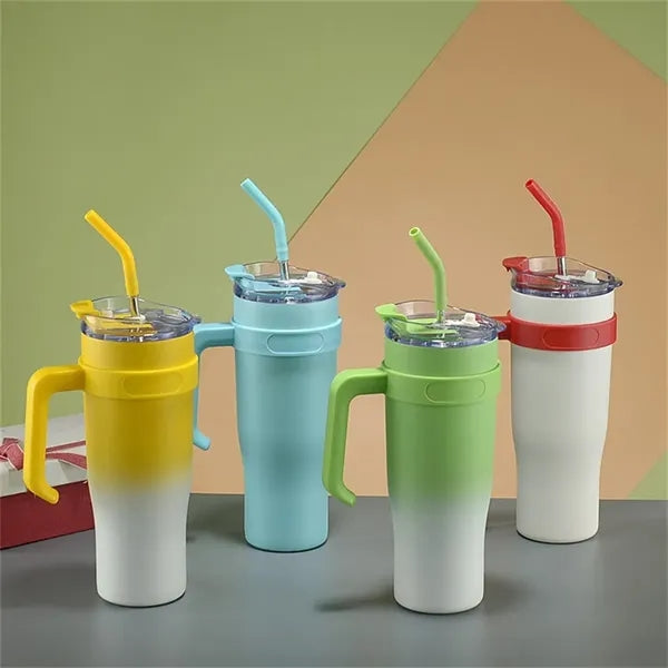 Colorful Color Simple Modern 40 oz Tumbler with Handle