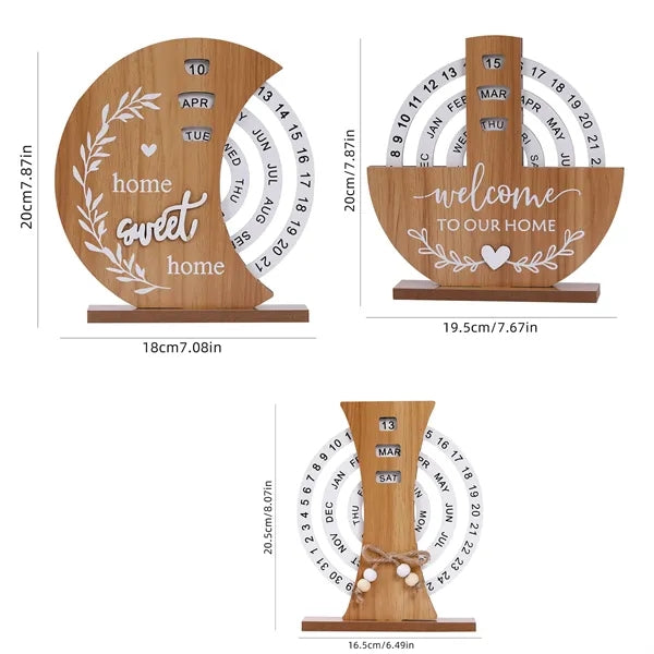 Wood Disc Calendar
