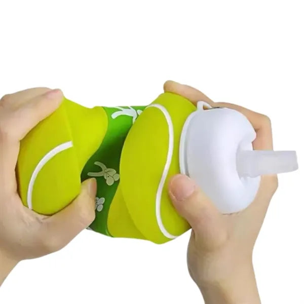 Tennis Ball-Shaped Silicone Collapsible Water Bottle