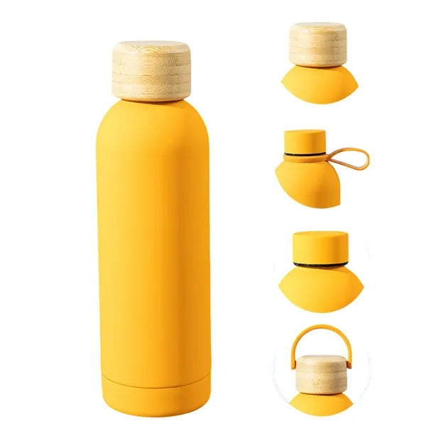 500ml Bamboo Lid Stainless Steel Vacuum Flask