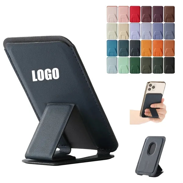 Magnetic Folding PU Leather Phone Stand