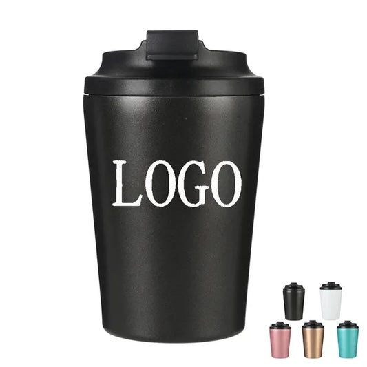 12Oz Stainless Steel Insulated Coffee Cup With Lid