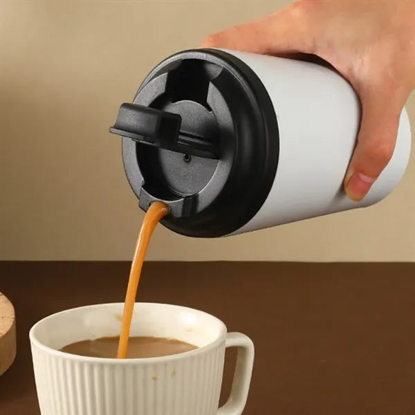 12Oz Stainless Steel Insulated Coffee Cup With Lid