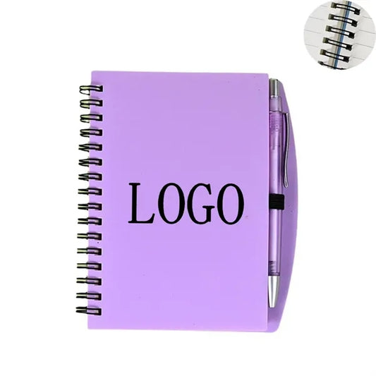 A5 Coil Horizontal Line Notebook With Pen
