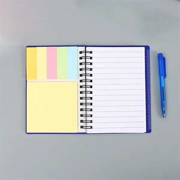 A6 Sticky Note Spiral Notebook With Pen
