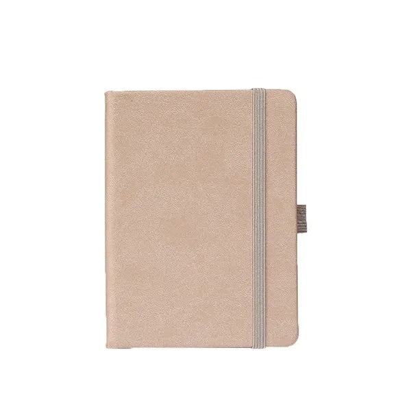 A6 PU Hard Leather Strap Notebook