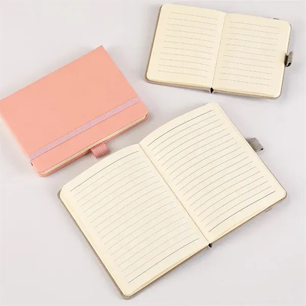 A6 PU Hard Leather Strap Notebook