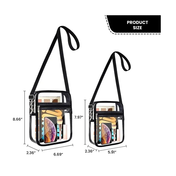 Large Transparent PVC Crossbody Bag