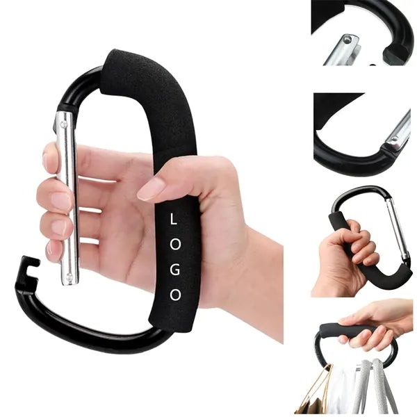 6.3'' D-Shape Aluminum Alloy Carabiner Stroller Hooks