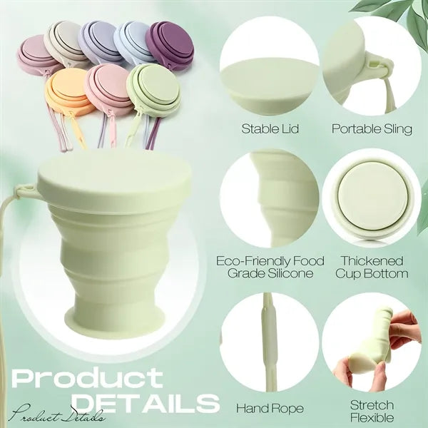 6oz Silicone Collapsible Cup for Outdoor Travel Use