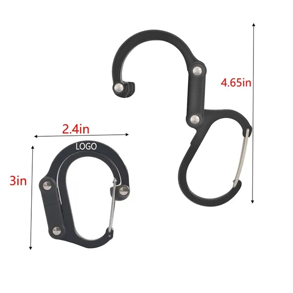360 Degree Outdoor Aluminum Alloy Carabiner Clip And Hook