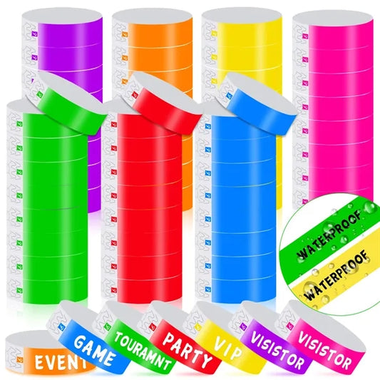 Waterproof Recyclable Tear Resistant Paper Bracelets