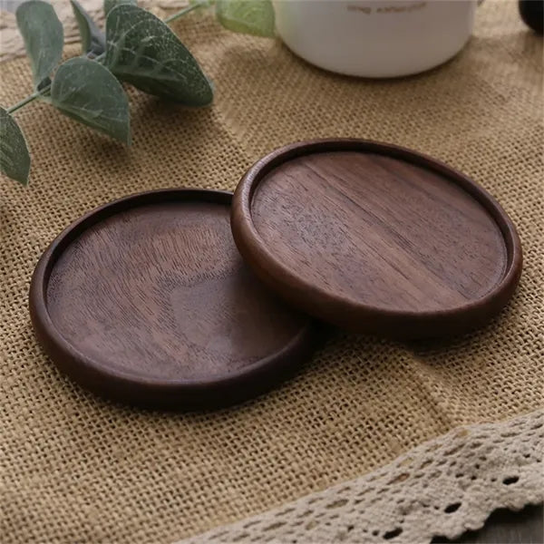 4in Wood Coasters for Drinks Round Square Customize