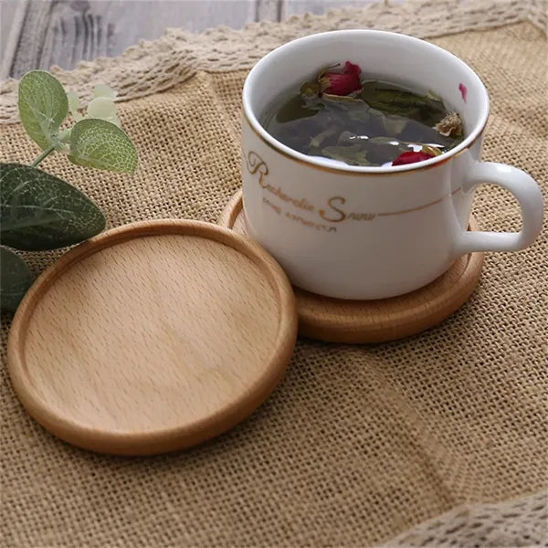 4in Wood Coasters for Drinks Round Square Customize