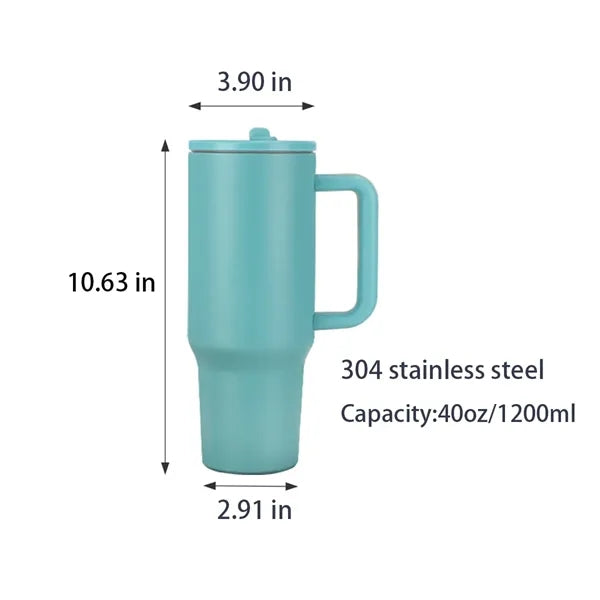 40 oz Tumbler With Handle Insulated Water Bottles Travel Cup