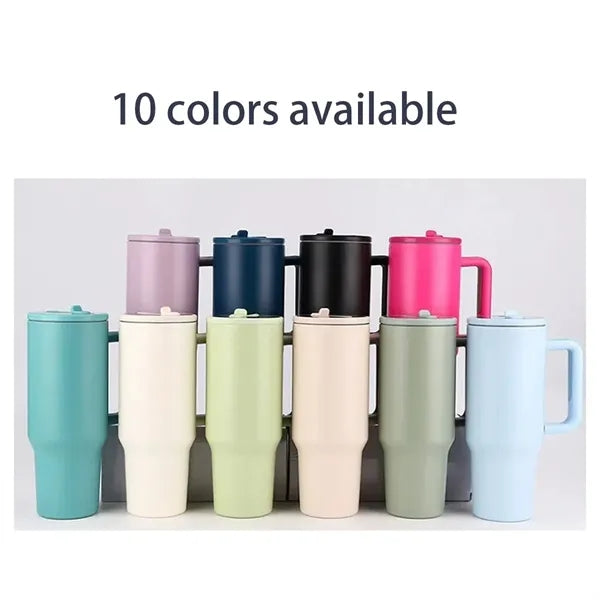 40 oz Tumbler With Handle Insulated Water Bottles Travel Cup