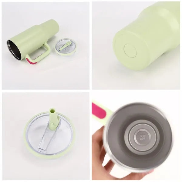 40 oz Tumbler With Handle Insulated Water Bottles Travel Cup