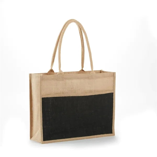 Eco-Friendly 2-Tone Jute Shopping Tote
