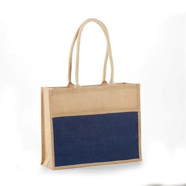 Eco-Friendly 2-Tone Jute Shopping Tote