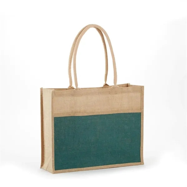 Eco-Friendly 2-Tone Jute Shopping Tote
