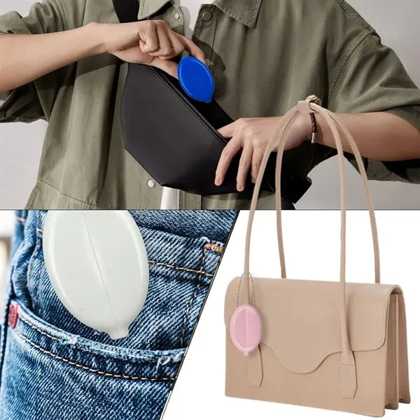 Oval Shape Coin Pouch With Keychain