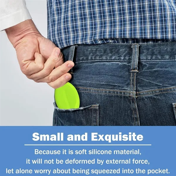Oval Shape Coin Pouch With Keychain