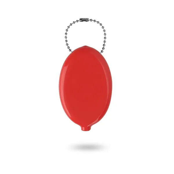 Oval Shape Coin Pouch With Keychain