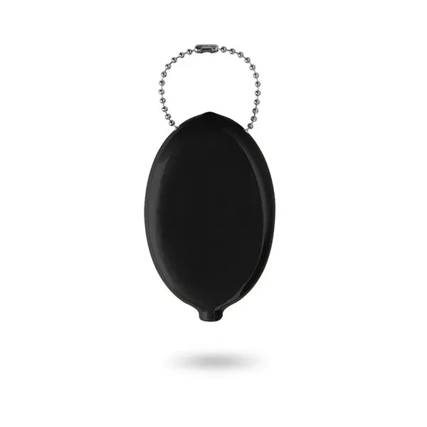 Oval Shape Coin Pouch With Keychain