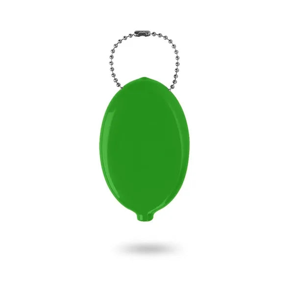 Oval Shape Coin Pouch With Keychain