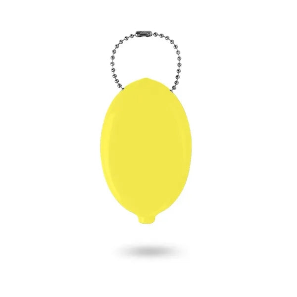 Oval Shape Coin Pouch With Keychain