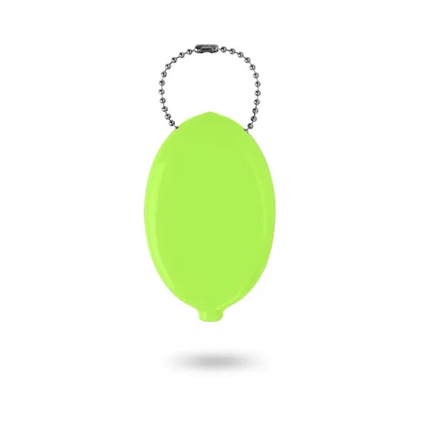 Oval Shape Coin Pouch With Keychain
