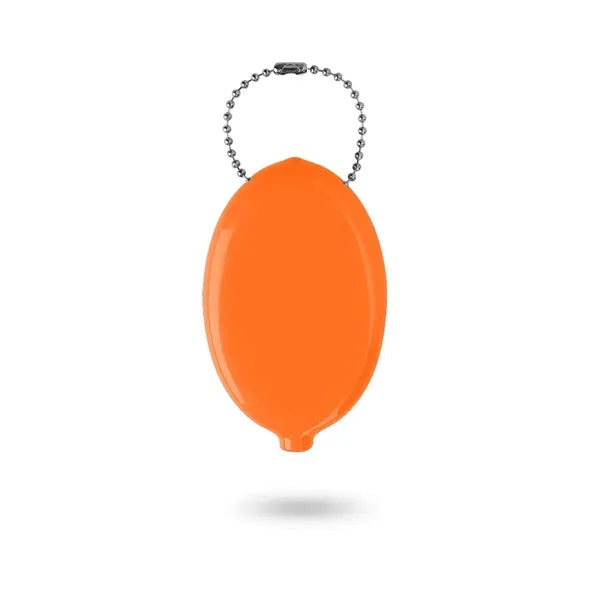 Oval Shape Coin Pouch With Keychain