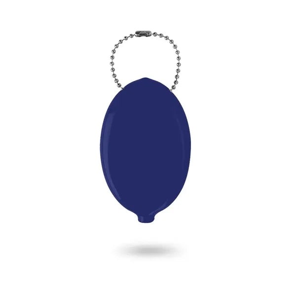 Oval Shape Coin Pouch With Keychain