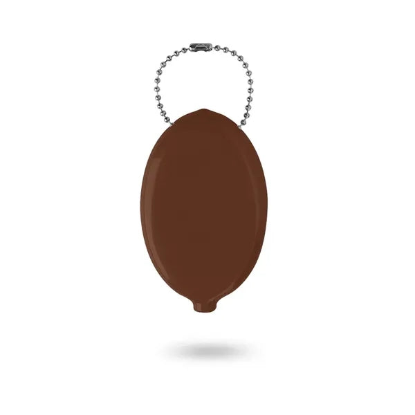 Oval Shape Coin Pouch With Keychain