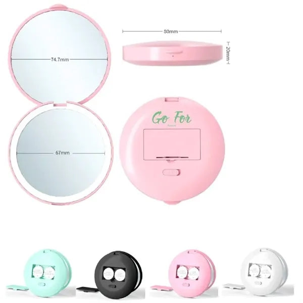 LED Lighted Travel Makeup Mirror