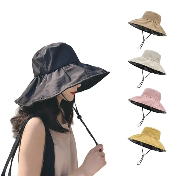 Glue-coated outdoor beach sun protection hat