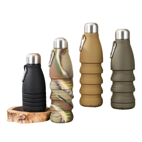 18.6OZ Foldable Silicone Water Bottle for Outdoor