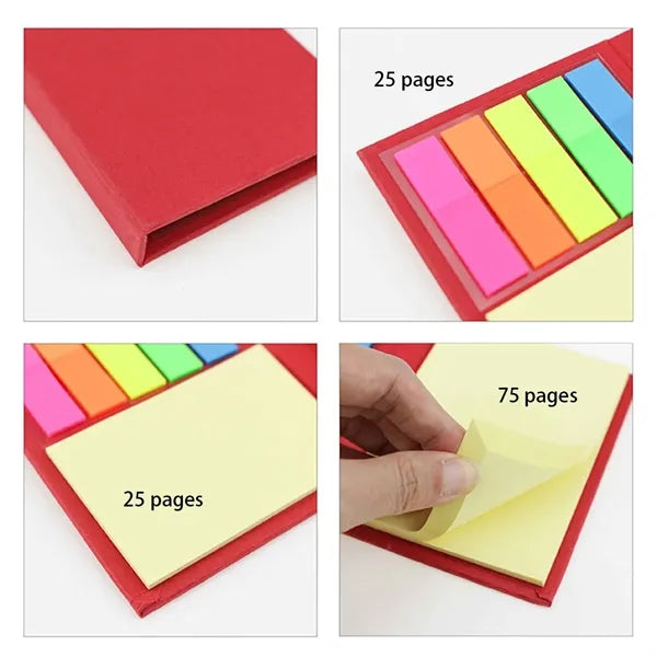 Sticky Note Pad Set W Bookmarker