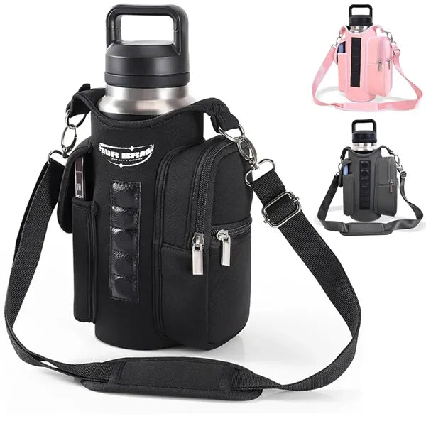 Gym Bag Water Bottle Holder Phone Pockets Built-in Magnets