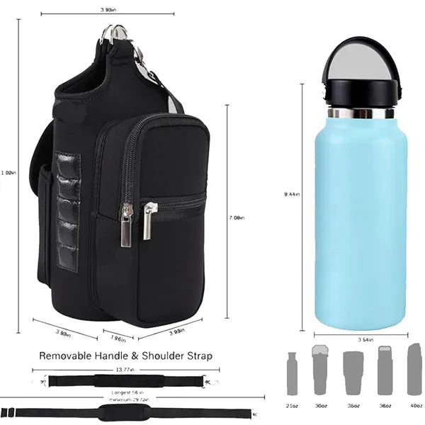 Gym Bag Water Bottle Holder Phone Pockets Built-in Magnets