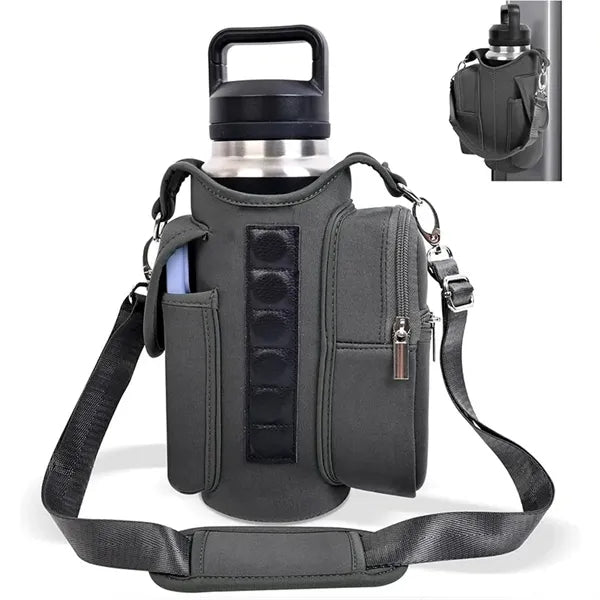 Gym Bag Water Bottle Holder Phone Pockets Built-in Magnets