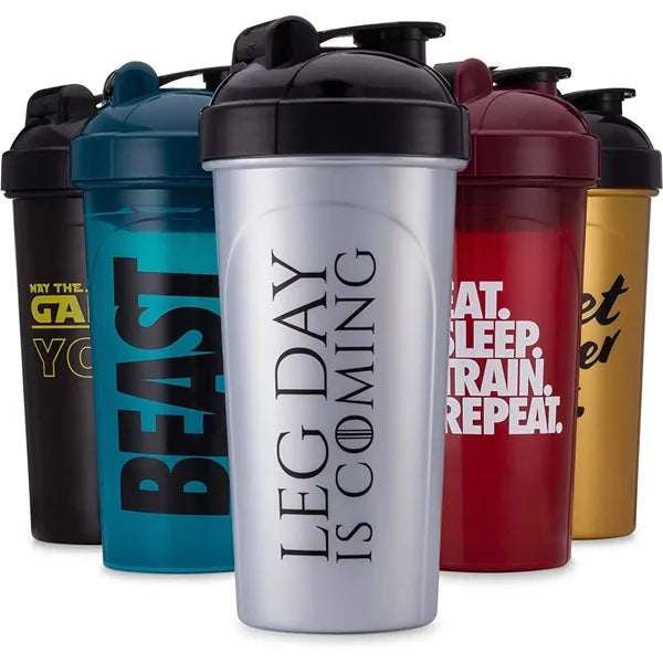 20 Oz BPA-Free Customizable Protein Shaker Bottle