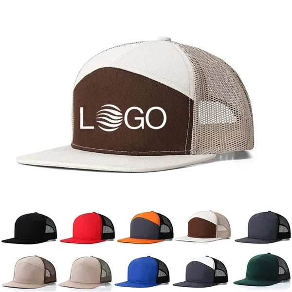 Seven-Panel Trucker Cap Mesh Back